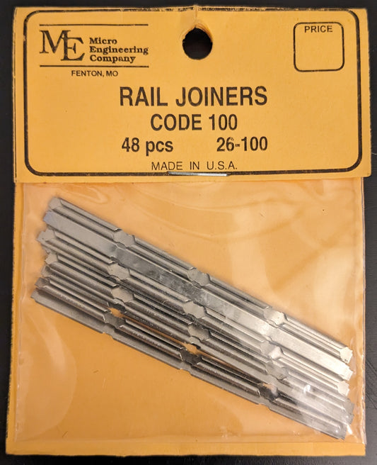Micro Engineering Metal Rail Joiners - Code 100